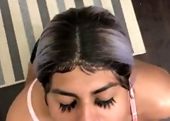 Splendid Latina Cd  takes my big black cock jizz more on Onlyfan bluehaze200