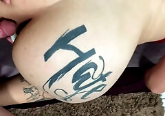 Sexy amateur PAWG loves standing on all fours with her BF's cock in her ass