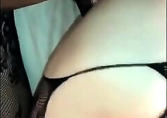 Sissy CD takes BBC and creampie deep in pussy