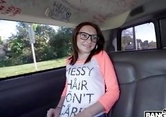 Cute Babe With Small Boobs Enters The Bang Bus