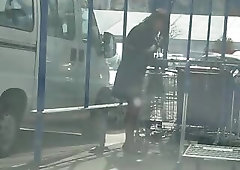 crossdresser upskirt no panty