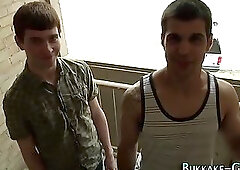 Gay dude gets hot bukkake