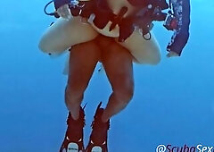 We take her bikini bottom off for some joy at the bottom of the sea!