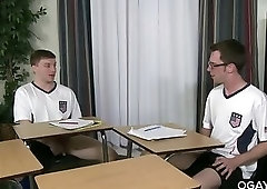 Gay students fuck while the teacher is away