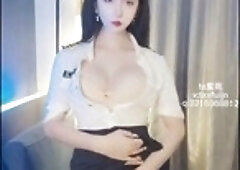 Shemale cop gets anal dildo punishment and masturbates to a messy finish