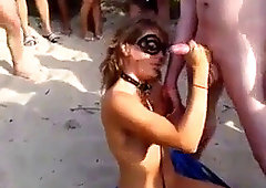 scorching beach sub nymph bukkake