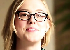 Nerdy blonde teen peels off her clothes and pleases herself