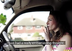 Female Fake Taxi - Old hairless stud drilled a hawt brunette hair taxi driver