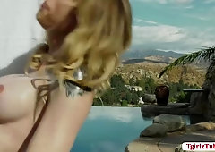 Horny TBabe Casey Kisses from massage to getting bang by dude