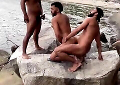 Having lovemaking with my buddies on a deprived island.
