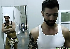 Carpenters pay with their assholes to pass inspection!