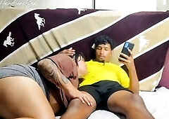 Playing movie scene games with my most excellent ally, things get without control when I get turned on watching her