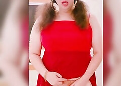 Hot solo tgirl Polly plays with her clitty for your joy.