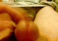 Horny gay dude jerks off on live cam