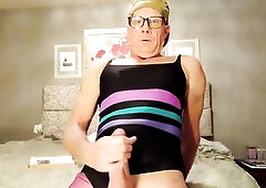 Studying for Test Makes SPANDEX Sissy Femboy Hawt and Hot and Cumshots on Himself