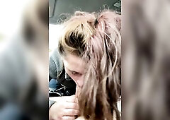 Hooker sucks off all the cum off a customer's rod after a oral-job