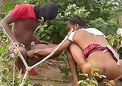 Jamaican Sissy Slut Beauty gives his Ass in the Bush