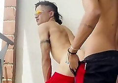 enjoying the Latino man's cock