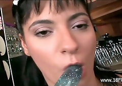 Aesthetic hottie Ola is sucking a hard dick with pleasure