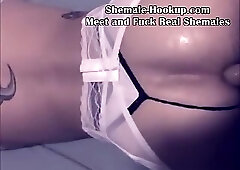 Feminine sissy pegged hard by hot misstress