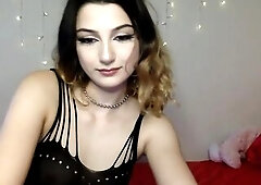 TEEN CAMGIRL W LUSH EBONY UNDERWARE AND NYLONS CHATURBATE RECORDING PT 5