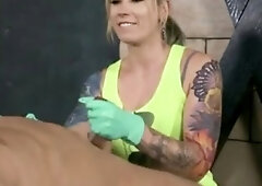 cruel Anettes Fetish Store Milking With Cock Handjob