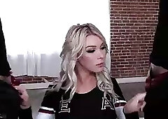 Tgirl Aubrey Kate blows and fucks studs cock