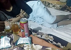 Intimate encounters between dark-skinned and light-skinned lovers in a private bedroom