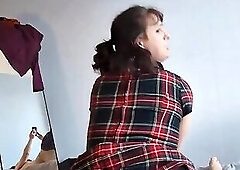 Slutty fat ass Melody sucks, rides, gapes and cums