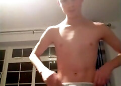 Very Beautiful Cute Smooth Blonde Wank And Cum On Cam