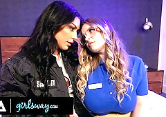 Passionate Lesbian Lovers Create Intense Magic in a Steamy Night Before Work