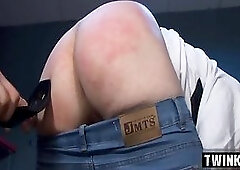 Hot twinks spanking and cumshot