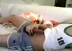 Asian dude cock wanking