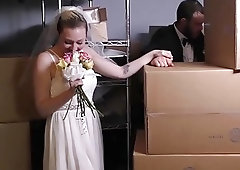 Cliff Jensen and Damien Kyle sneak away from a wedding