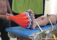 Asian Boy Gilbert Bound and Tickled