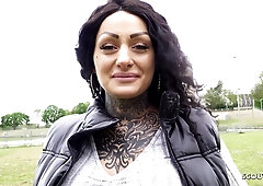 Mia Roux And Deutsche Amateure - First Anal Sex For Big Tits Tattoo Model At Pickup Casting