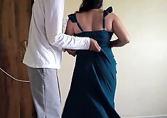 Indian Puja Bhabhi Having Sex In Beautiful Dress In Pink Underwear Hardcore Sex60fps - Big tits