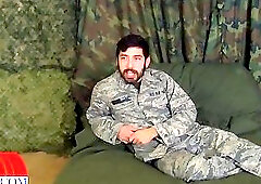 Naughty Guy In Uniform Beating Off