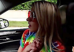 Slender babe Khloe Kapri fucks a stranger in public