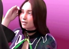 Busty shemale Asura gets freaky in public with a big ass