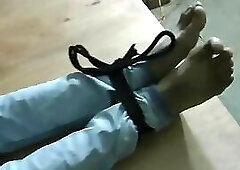 Roped Fit Guy Stripped To Naked