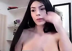 Shemale Plays With Tranny Cock