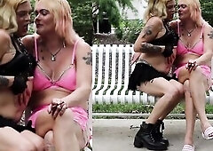 Amateur Homemade Trans-Lesbo Oral Job During Thunderstorm + Bonus Sexyness