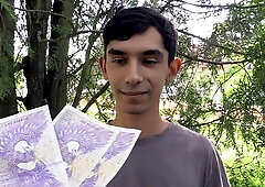 Czech twink settles with a hard cock in POV