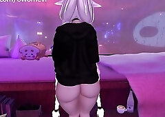 Concupiscent beauty suggests to bounce on it for a burger but this babe's indeed a cute Femboy