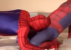 Spiderman fucking Spiderman bareback