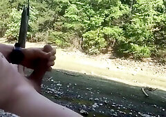 Me Fapping and Jizm Nude Outdoor Public Exhib