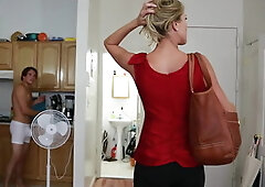 Brandy having sex with her son's roommate