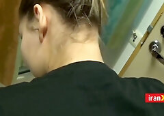 Mia Ferrara in Arabic shirt gives head then takes it hard from behind