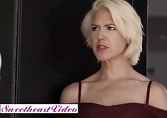 Kit Mercer and Gizelle Blanco ignite a sensual casting session with intimate touches and tongue contact